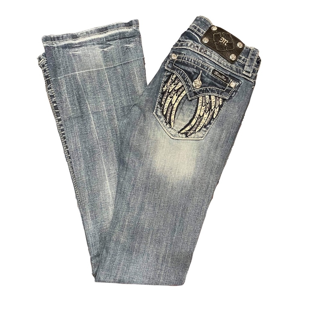 Miss Me Womens Signature Boot Cut Jeans